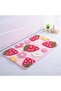 Pink non-slip bathroom mat 50 x 80 cm, cute strawberry bathroom accessory floral floor mat, thick and soft microfiber bath mat - 5