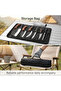 8-Piece Kitchen Knife Set with Roll Bag & Sharpening Rod, Chef Knives & Meat Butcher Cleaver for Home Kitchen & Restaurant Prep, Complete Cutlery Kit with Gloves for Home Cooks & Chefs - 4