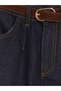 Lcw Kids Indigo Belted Wide Leg Fit Girls' Jean Pants - 4