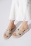 Castle Women's 35350 Beige Cream Light Thick Sole Trok Detail Daily Slippers - 3
