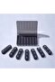 1-pack 7-day pillbox, 3 compartments, black storage case, sturdy lock, daily medication reminder - 4
