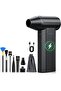 130,000 RPM 4-Speed Cordless Compressed Air Duster Blower for Laptop & PC (Black)