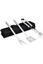 BBQ Grill Tool Set - Stainless Steel Barbecue Accessories - 3 Pieces - Includes Carrying Bag - 5