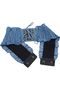 Two punk-style women's stretch woven dress belts, made of denim, with an elastic waistband, wide edge, and a versatile retro fabric - light blue.