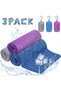 Three - pc cooling towel set, including cooling towels, sports cooling towels, instant cooling, and ice towels, for fitness, sports, travel, and yoga.