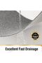 Non-slip shower mat, 60x40cm non-slip bathroom mat, with drain holes, quick-drying, gray. - 5