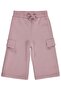 Floral Embroidered Basic Cargo Sweatpants for 6-18 Months - Lilac