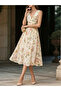 Floral Print Sleeveless A-Line Midi Dress - 7