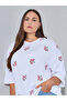Plus Size White Floral Embroidery Short Sleeve T-Shirt