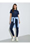 Navy Blue Text Print T-Shirt and Leggings Co-ord Set