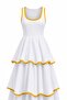 White and Yellow Layered Dress - 1070 - 2