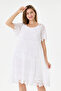 White Italian Sequin Embroidered Lace Lined Silk Dress 38 - 44 Sizes - 2