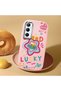 Realme C65 Compatible Case Camera Protector Pink Silicone Couple Phone Case Heart Pattern - 2
