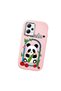 Poco X5 5g Compatible Case Camera Protector Pink Silicone Couple Phone Case Panda Pattern - 3