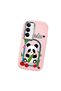 Realme C75 Compatible Case Camera Protector Pink Silicone Couple Phone Case Panda Pattern - 3