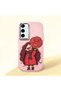 Samsung Galaxy S23 Fe Compatible Case Camera Protector Pink Silicone Couple Phone Case Girl Patterned