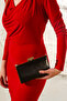 Women's Brown Leather Evening Dress Wedding Invitation Bag - 2