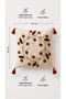 Papatya Bohemian Punch Embroidered Throw Pillow Cover (Without Inner Filling) - 2