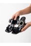 Women's High Heel Shoes with Adjustable Stone Buckle Detail and Metal Heel Detail for Evening Dresses - 3