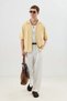Yellow Lyocell Relax Fit Men's Shirt - 3