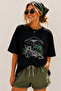 Tiger Printed Crew Neck Casual Unisex Oversize T-Shirt - Safari Themed Cotton T-Shirt