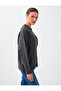 Anthracite Melange Crew Neck Relaxed Fit Knitwear Sweater - 4