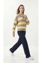 Oversize Colorful Striped Elite Polo Collar Knitwear - 2