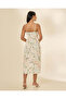 Women Cream Printed Midi Dress - 3