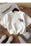 Unisex Printed Oversize Crew Neck White T-Shirt - 2