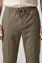 Textured Slim Fit Pants with Drawstring Waist - 5