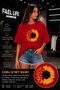 Unisex Wide Cut T-Shirt with Sunflower and Daisy Print