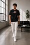 Unisex Oversize Embroidered Omni-Man Design 100% Cotton T-Shirt - 4
