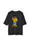 Cartoon Bear Parody Design Printed Women's Oversize T-Shirt - 2