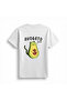 Avocado Cat Greeting Printed Women's T-Shirt - 2