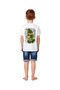 Children's T-Shirt Military Themed Archer Figure Lightning Motif Print Relaxed Fit 100% Cotton Casual Modern
