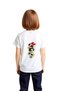 Children's Cartoon Printed T-Shirt Three Friends Figure Colorful Hair Detailed Short Sleeve Round Neck Casual