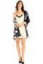 Special Design Patterned Robe Short Double Satin Set - 3