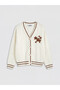 Rmz Gi̇yi̇m Farkiyla V Embroidered Girls' Knitwear Cardigan - 4