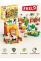 Happy Ranch FL42012 65-Piece Large Particle Building Blocks Farm Playset for Ages 3+, Colourful Plastic Ranch House Construction Set with Farmer Figure, Llama-Style Animal, Sheep, Chickens, Pigs - 7