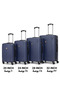 4-Piece ABS Hard Shell Luggage Set for Family, 20/24/28/32 Inch, TSA-Approved Lock, 360° Silent Spinner Wheels, 3-Level Adjustable Handle, Unisex for Men Women - 7
