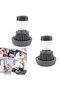 Two-piece dishwashing brush set with soap dispenser, gray