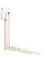 Wall-mounted clothes hanger with adjustable suction cup, white