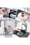 Two-piece dishwashing brush set with soap dispenser, gray - 4