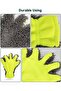 Yellow two-piece five-finger car wash gloves - 3
