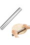 Stainless steel rolling pin, hollow for easy cleaning, suitable for pizza dough, silver.