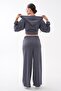 Women's Zipper Detailed Hooded Modal Set 265055 - - 5