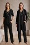 Effortt Maternity and Nursing Pajama Set with Features for Breastfeeding and Dressing Gown 2084