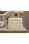 6 Pieces Greek Pattern Bath Towel Shower Hammam Sauna Towel 70X140 cm Cream 500 Grams Hotel Collection - 2