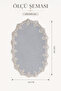 Gray Embroidered Non-Slip Base Bath Mat Lace-Up Washable Bathroom Set Spera - 5