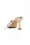 Women's Polka Dot Patterned Daily Classic Thin Heeled Slippers Esta - Beige - 6